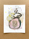 Mixed media original (17,5 x 13,5 cm) Angéline Catteeuw 