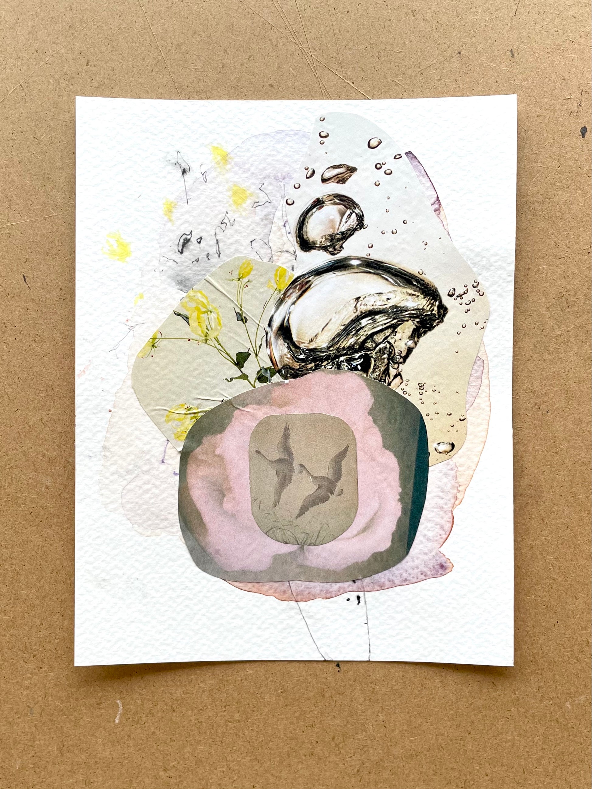 Mixed media original (17,5 x 13,5 cm) Angéline Catteeuw 